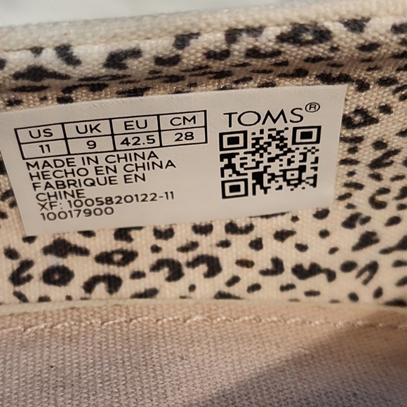 TOMS "MICHELLE" WOMEN'S 3.5" WEDGE HEAL OFF-WHITE CANVAS SHOES SIZE 11M - Picture 9 of 9